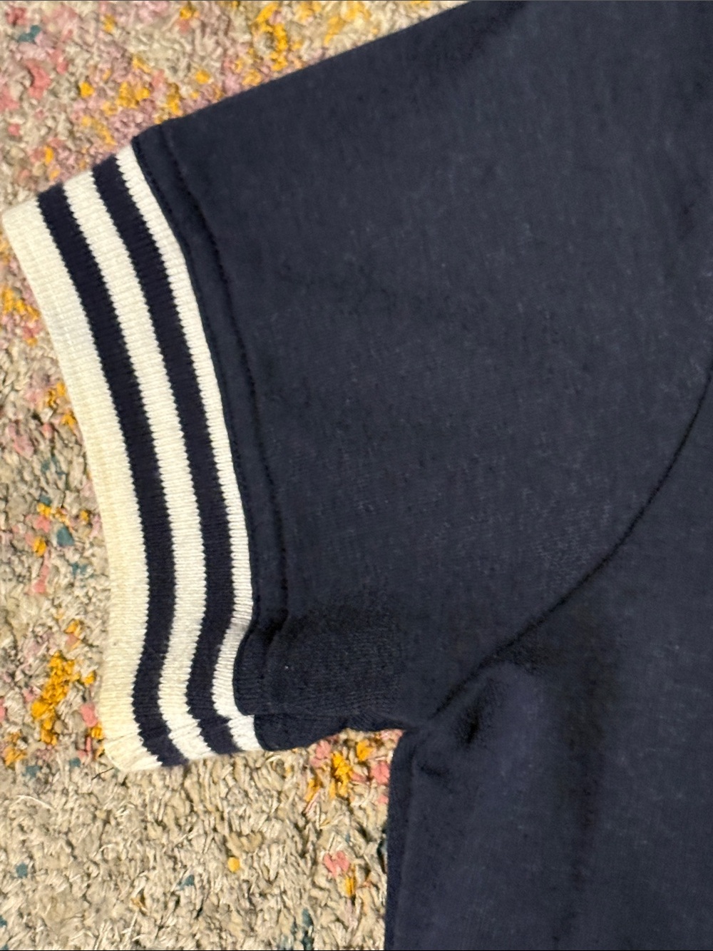 Coldwater Creek Navy Maxi Dress with White Striped Trim M - Picture 6 of 7